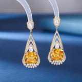 Load image into Gallery viewer, Women&#39;s Earrings Square Zirconia Diamond Dangle Earrings