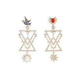Load image into Gallery viewer, 【ODN-E1127】2022 New Trendy Wish Tarot Series Earrings Temperament Personality Niche Light Luxury Design S925 Silver Needle Earrings For Women