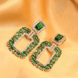 Load image into Gallery viewer, Women&#39;s Earrings Square Zirconia Diamond Earring Dangle Earring