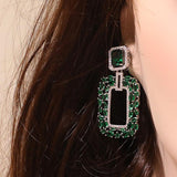 Load image into Gallery viewer, Women&#39;s Earrings Square Zirconia Diamond Earring Dangle Earring