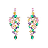 Load image into Gallery viewer, 【ODN-E1104】S925 Silver Earrings Luxury Heavy-duty Color Zircon Earrings Jewelry 2022 New Earrings Women&#39;s Exquisite Design