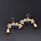 Load image into Gallery viewer, Women&#39;s Earrings Blue And Yellow Zirconia Diamond Earring