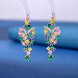 Load image into Gallery viewer, 【ODN-E1104】S925 Silver Earrings Luxury Heavy-duty Color Zircon Earrings Jewelry 2022 New Earrings Women&#39;s Exquisite Design