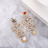 Load image into Gallery viewer, 【ODN-E1127】2022 New Trendy Wish Tarot Series Earrings Temperament Personality Niche Light Luxury Design S925 Silver Needle Earrings For Women